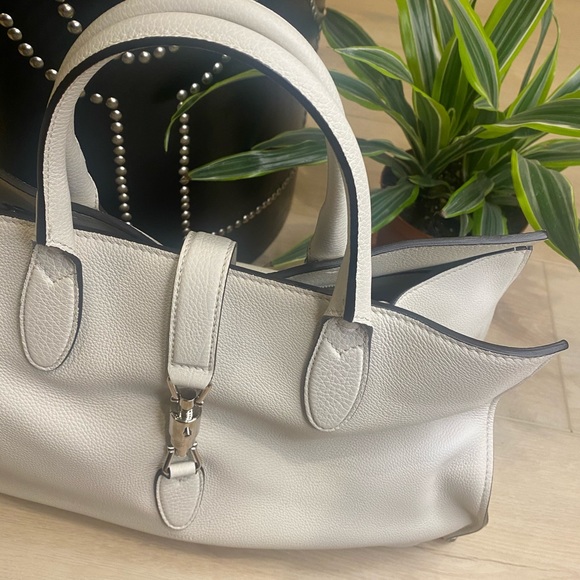Gucci white large bag purse satchel Jackie tote bag - Picture 3 of 15
